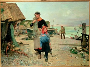 Pescadores voltando com suas redes, 1882