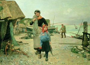Pescadores voltando com suas redes, Etretat