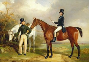 Dois cavalheiros fora caçando