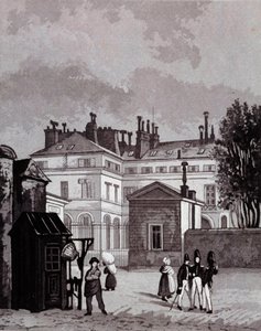 Vista da Escola Politécnica no século XVIII. Gravura de Berthoud de Henry Berthoud