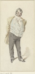 Caricatura de um cavalheiro de pé de Henry Bonaventure Monnier