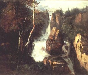 Uma cachoeira alpina de Henry Bright