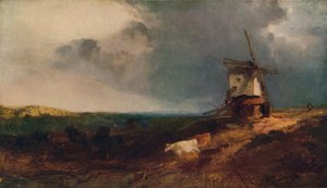 Paisagem com moinho de vento, século XIX, 1917
