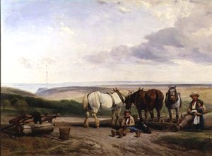 O Lado Sul do Vale do Ecclesborne, perto de Hastings, East Sussex de Henry Brittan Willis