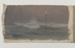 Cruz e onda, Bretanha, cerca de 1905 (óleo sobre tela)
