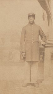Carte-de-visite de um soldado da União não identificado, 1862-1884. de Henry C. Cushing
