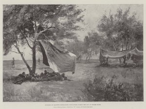 Posto Avançado dos Highlanders de Seaforth durante o Dia no Rio Modder