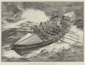 Resgate de pescadores pela Life-Boat Sunlight No 1, em Llandudno