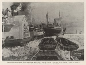 A Colisão entre o Navio de Prazer Koh-i-Noor e o Collier Huguenot em St. Clement&39;s Reach em 1º de agosto de Henry Charles Seppings Wright