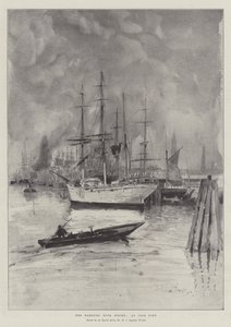 O Hamburgo Dock Strike, um porto ocioso de Henry Charles Seppings Wright