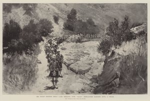 A Fronteira Indiana Nascente, Acampamento Sheranni, Vale de Tochi, Highlanders marchando por um Defile
