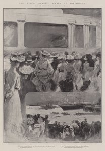 A jornada do rei, cenas em Portsmouth de Henry Charles Seppings Wright