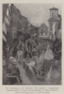 O Milênio da Coroação de Edward, o Velho, Celebrações em Kingston-on-Thames, na Segunda-feira de Pentecostes de Henry Charles Seppings Wright