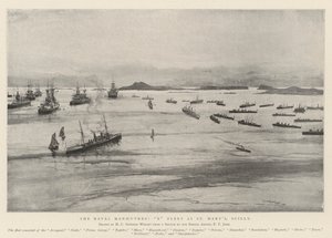 As manobras navais, X Fleet em St Mary&39;s, Scilly de Henry Charles Seppings Wright