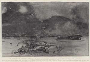 O Desastre Vulcânico na Martinica, as Ruínas de São Pedro, vistas do Cruzador Francês Suchet, Quarenta e oito Horas após a Erupção