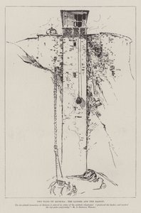Duas maneiras de Meteora, a escada e a cesta de Henry Charles Seppings Wright