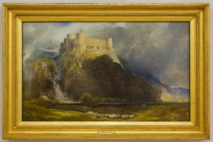 Harlech Castle, Four Square to the Winds that Blow, c.1894 (óleo sobre tela) de Henry Clarence Whaite