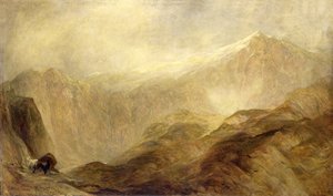 Snowdon (óleo sobre tela) de Henry Clarence Whaite