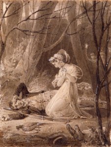 Cena de Tales of the hall, de George Crabbe, século XIX. de Henry Corbould