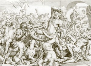 Como Hereward libertou Bourne dos franceses (gravura)