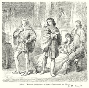 Os Dois Cavalheiros de Verona (gravura) de Henry Courtney (after) Selous