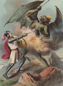 Cristão mata Appolyon (chromolitho)