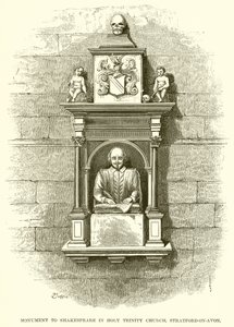 Monumento a Shakespeare na Igreja da Santíssima Trindade, Stratford-on-Avon