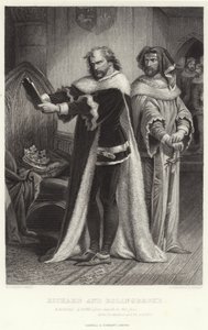 Richard e Bolingbroke, rei Ricardo II, ato IV, cena I de Henry Courtney Selous