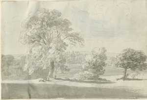 Shenstone - Little Aston Hall: caneta e desenho de lavagem, nd [1788-1855] (desenho)