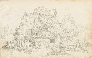 Yoxall - Old Farm House: desenho a lápis, nd [c 1815]