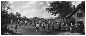 Uma partida de críquete do país, século XIX, 1912.