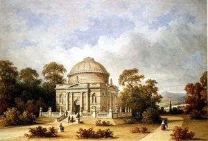 Um Design para o Mausoléu Hamilton (aguarela) de Henry Edmund Goodridge