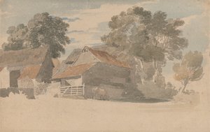 Edifícios Agrícolas com Árvores de Henry Edridge