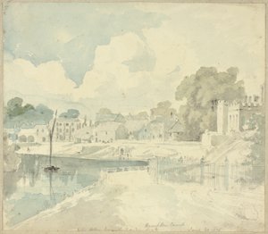 Vista do Hampton Court tirada do Garden Seat de Henry Edridge