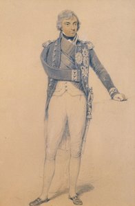 Horatio Nelson (1758-1805) (lápis, tinta e guache sobre papel) de Henry Edridge
