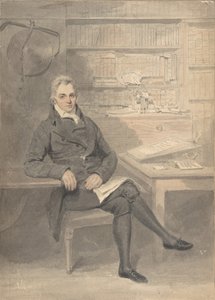 Retrato de um homem sentado em frente a uma escrivaninha, 1795-1800.
