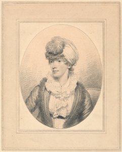 Retrato de uma jovem senhora num Turban de Henry Edridge