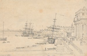 The Custom House, Londres de Henry Edridge