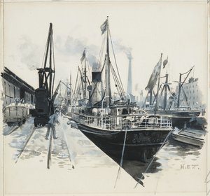 Carregamento em Pomona Dock de Henry Edward Tidmarsh