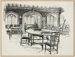 A Sala de Leitura, Chetham College de Henry Edward Tidmarsh
