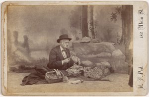 "Dominic Parsons à caça de fósseis",c. 1896 (foto) de Henry F. Post