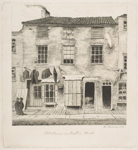 Casa antiga na Rector Street, de «Cenas da velha Nova Iorque» de Henry Farrer