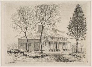 Somerindyck House das cenas de Old New York, 1870.