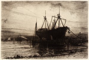 Pôr do sol, Baía de Gowanus de Henry Farrer