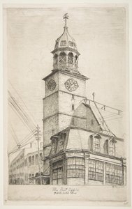 Os correios, Middle Dutch Church, de «Cenas da antiga Nova Iorque» de Henry Farrer