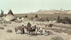 Acampamento Indiano, 1892 de Henry Francois Farny