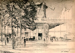 Le Moulin Rouge Dead de fato é a vela de Pierrots., C1927, 1927