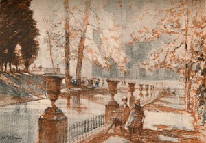 O Luxemburgo Paris adora árvores e crianças., C1927, 1927