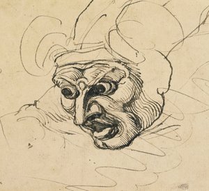 Uma cabeça ameaçadora, de Johann Heinrich Füssli