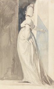 Vista traseira de uma Fêmea em Pé, Chamada Sra. Fuseli de Johann Heinrich Füssli
